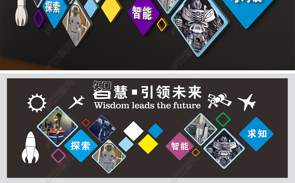 科技馆文化墙科技文化墙照片墙